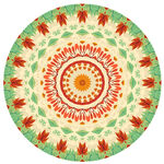 圆形彩色地毯印花