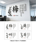 梅兰竹菊文化墙