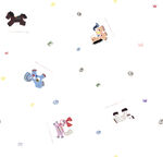 可爱卡通贴纸图案背景