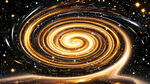 金色奢华旋涡星空