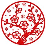 国潮梅花矢量设计