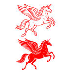 带翅膀奔跑的骏马