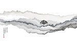抽象水墨山水画