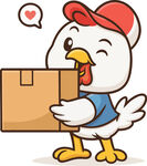 快递小鸡送货忙