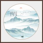 新中式水墨山水图