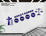 律师事务所楼梯文化墙