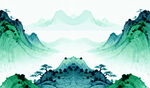 水墨山水风景图