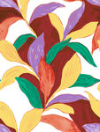 多彩叶片艺术图案
