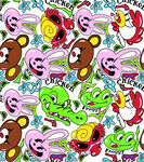 卡通动物图案背景