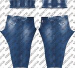 时尚牛仔长裤设计图