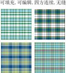 男装格子面料  绿色格子图案 