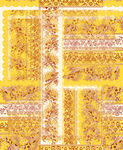 复古风黄色几何花纹图案