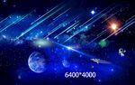 梦幻星空流星宇宙景象