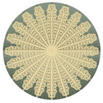 圆形精美花纹地毯图案