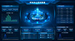 科技感数据可视化操作界面图片