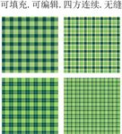 男装格子面料  绿色格子图案