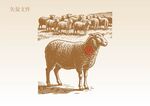 手绘羊插画