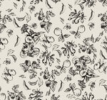 黑白花卉图案纹理背景