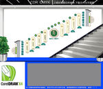 中医文化楼梯文化墙