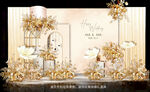 金色婚礼背景图