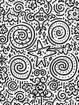黑白螺旋花纹装饰图案