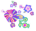 多彩花卉图案设计