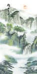 竖幅玄关山水画
