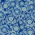 蓝底精美花卉图案纹理