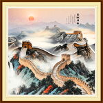 长城山水画