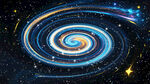 梦幻宇宙螺旋星系景观