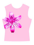 粉色花朵图案女士背心