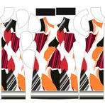 几何图案时尚女士服装设计图