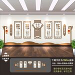 食堂餐厅标语背景墙形象墙展板