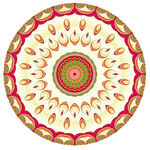 圆形多彩曼陀罗花纹图案