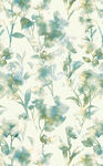 清新淡绿花卉图案背景