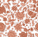 复古风花卉图案背景印花腰果佩斯