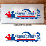 警察训练标语文化墙