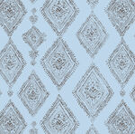 浅蓝色几何花纹艺术壁纸