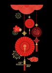 中式新春装饰元素集合