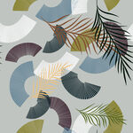 抽象植物几何图案背景