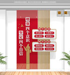 竖版四个意识四个自信党建文化墙