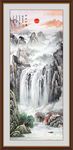 竖幅玄关山水画