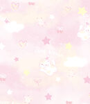 粉色扎染飞猫云朵高清分层