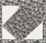 骷髅玫瑰图案印花设计