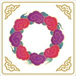 玫瑰环形图案装饰元素