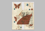 中式古风蝴蝶信纸插画