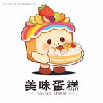 可爱卡通美味蛋糕形象
