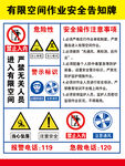 有限空间作业安全告知牌