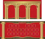 华丽剧院舞台幕布背景