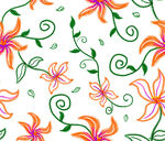 花卉藤蔓图案背景